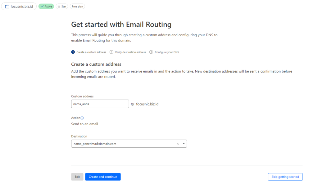 Focusnic - Cara Konfigurasi Forwarding Email CloudFlare