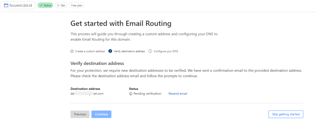 Focusnic - Cara Konfigurasi Forwarding Email CloudFlare