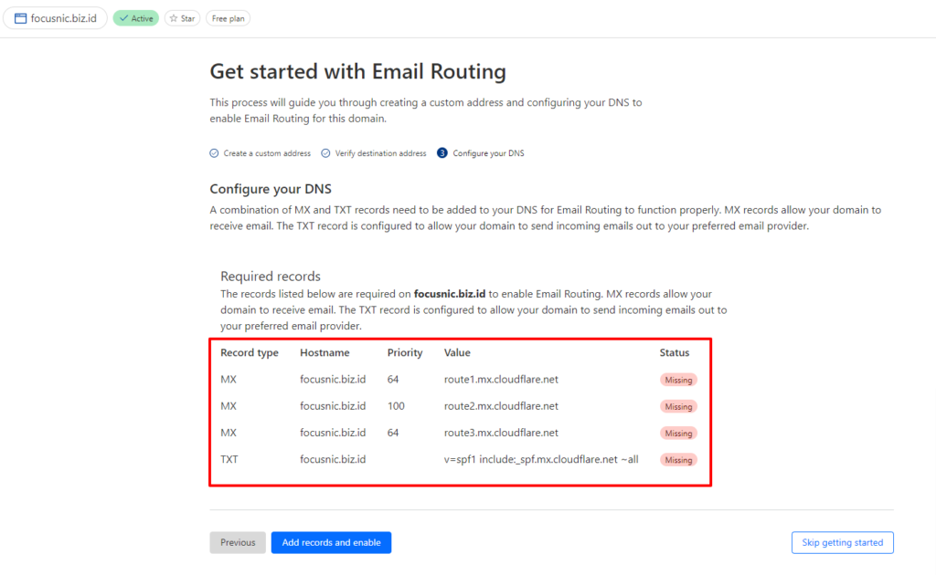 Focusnic - Cara Konfigurasi Forwarding Email CloudFlare