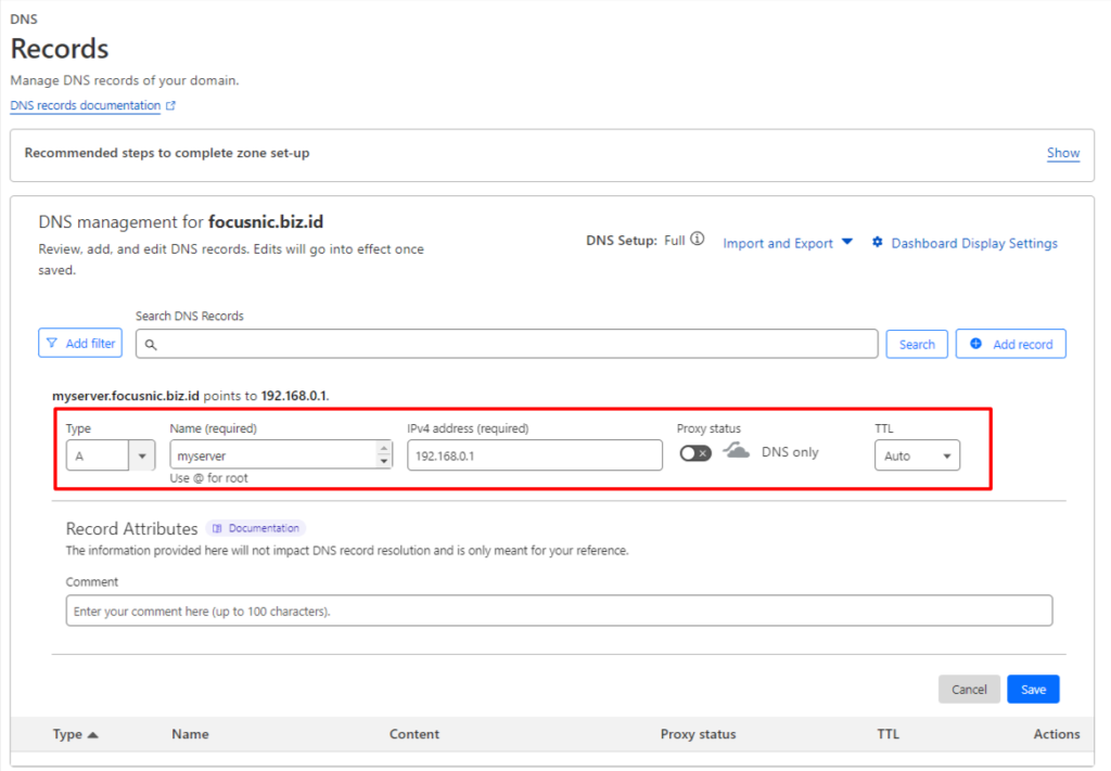 Focusnic - Cara Mengakses Server dengan Domain