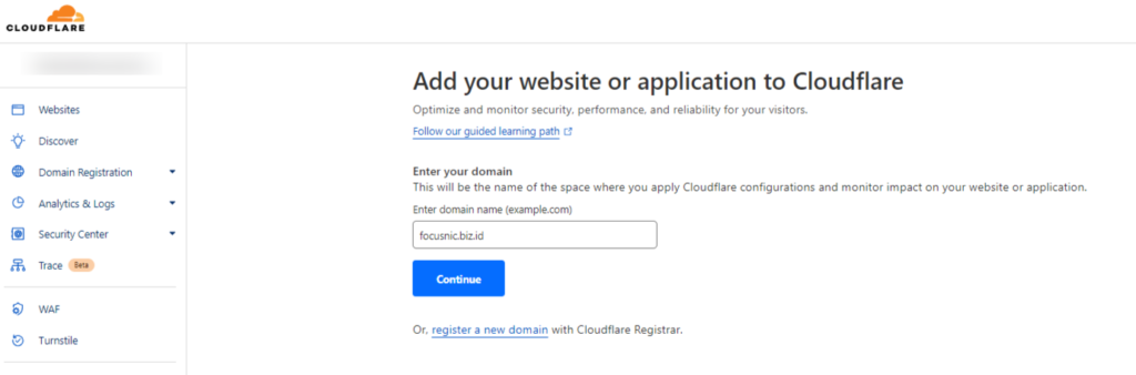 Focusnic - Cara Membuat Akun CloudFlare