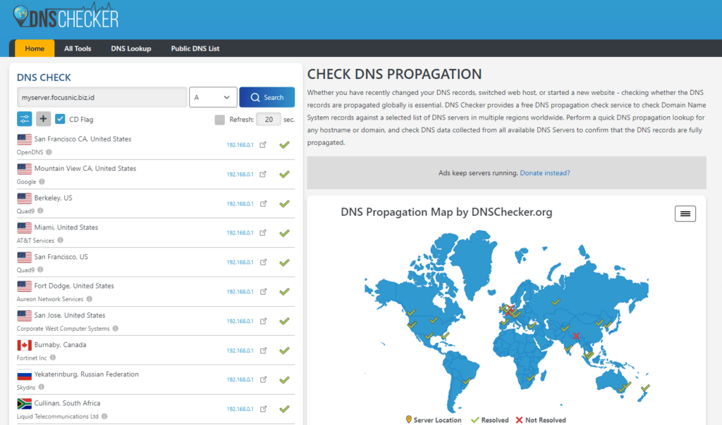 Focusnic - Cara Mengakses Server dengan Domain