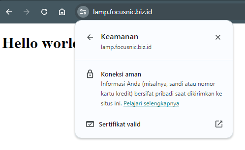 Focusnic - Cara Install LAMP Stack di Cloud VPS Server AlmaLinux 8