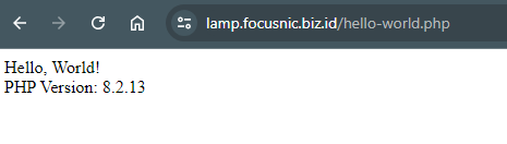 Focusnic - Cara Install LAMP Stack di Cloud VPS Server AlmaLinux 8