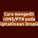 Cara mengedit rDNS/PTR pada DigitalOcean Droplet