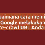 Bagaimana cara meminta Google melakukan re-crawl URL Anda?